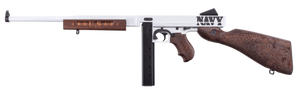 Thompson TM1C5 Navy 250th Anniversary 45 ACP 30+1 16.50" Arctic White & Savage Stainless Cerakote Arctic Steel Barrel & Receiver, Engraved Walnut Fixed Stock, Engraved Wood Grip                       