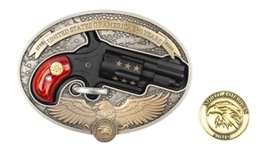 North American Arms 22LR Mini-Revolver USA 250th Mini 22 LR 5 Shot 1.13" Black Cerakote Barrel, Black Cerakote w/Bronze Stars Cylinder