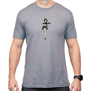 Magpul Hula Girl Stone Grey Cotton/Polyester Tshirt 