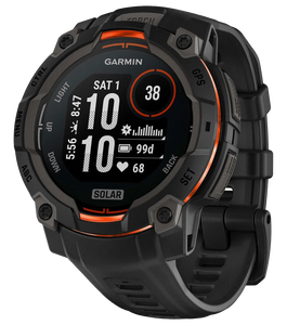 Garmin - Instinct 3 Solar GPS Smartwatch 45 mm Fiber-reinforced Polymer - Black with Black Band