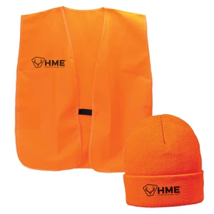 HME - Orange Safety Vest with Beanie - One Size Fits Most
