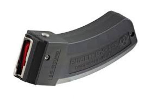 RUGER® 10/22® 15RD 22WMR SYNTHETIC MAGAZINE BX-15
The 15-round BX-15® Magnum magazine incorporates technologies that have made the .22 LR BX-15® and BX-25® magazines famous and also features the same feed lip geometry that has proven reliable in the 9-round, JMX-1 rotary magazine. The BX-15® Magnum is compatible with the Ruger Precision® Rimfire chambered in .17 HMR and .22 WMR, Ruger 77/17®, Ruger 77/22® and Ruger American® Rimfire rifles chambered in .17 HMR and .22 WMR. The stainless steel feed lips and "constant force" spring combine with a high-lubricity, polyacetal, anti-tilt follower and durable, glass-filled nylon magazine body to make the BX-15® magazine rugged, reliable and easy to clean. RUGER® 10/22® 15RD 22WMR SYNTHETIC MAGAZINE BX-15
The 15-round BX-15® Magnum magazine incorporates technologies that have made the .22 LR BX-15® and BX-25® magazines famous and also features the same feed lip geometry that has proven reliable in the 9-round, JMX-1 rotary magazine. The BX-15® Magnum is compatible with the Ruger Precision® Rimfire chambered in .17 HMR and .22 WMR, Ruger 77/17®, Ruger 77/22® and Ruger American® Rimfire rifles chambered in .17 HMR and .22 WMR. The stainless steel feed lips and "constant force" spring combine with a high-lubricity, polyacetal, anti-tilt follower and durable, glass-filled nylon magazine body to make the BX-15® magazine rugged, reliable and easy to clean.