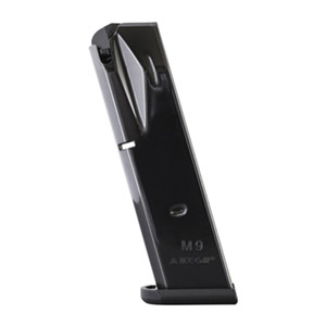 Mec-Gar 9mm Luger, 15rd magazine For the Beretta 92FS and M9.