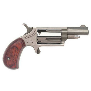 North American Arms .22 Magnum Mini-Revolver 1.63" Barrel 5 Round Cylinder Half Moon Fixed Sight Rosewood Bird's Head Grip Stainless North American Arms .22 Magnum Mini-Revolver 1.63" Barrel 5 Round Cylinder Half Moon Fixed Sight Rosewood Bird's Head Grip Stainless