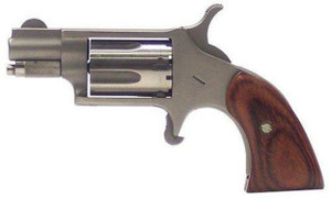 North American Arms 22LRGBG Mini-Revolver 22 LR 5rd 1.13" Overall Stainless Steel with Wood Boot Grip