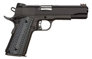 Rock Island 51623 Rock Ultra FS 9mm Luger Caliber with 5" Barrel, 10+1 Capacity, Overall Black Parkerized Finish Steel, Beavertail Frame, Serrated Slide & Black/Gray G10 Grip Rock Island 51623 Rock Ultra FS 9mm Luger Caliber with 5" Barrel, 10+1 Capacity, Overall Black Parkerized Finish Steel, Beavertail Frame, Serrated Slide & Black/Gray G10 Grip