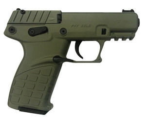 Kel-Tec P17GRN P17 22 LR Caliber with 3.93" Threaded Barrel, 16+1 Capacity, Overall OD Green Finish, Picatinny Rail Frame, Serrated Slide & Polymer Grip Includes 3 Mags Kel-Tec P17GRN P17 22 LR Caliber with 3.93" Threaded Barrel, 16+1 Capacity, Overall OD Green Finish, Picatinny Rail Frame, Serrated Slide & Polymer Grip Includes 3 Mags