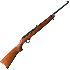 Ruger 10/22 Carbine Semi Auto Rifle .22 Long Rifle 18.5" Barrel 10 Rounds Hardwood Stock Black Matte Finish 1103 Ruger 10/22 Carbine Semi Auto Rifle .22 Long Rifle 18.5" Barrel 10 Rounds Hardwood Stock Black Matte Finish 1103