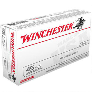Winchester USA .45 ACP Ammunition FMJ 230 Grains
