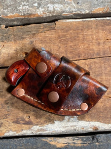 BuckSnort Outfitters Leather Cross Draw Driving Holsters for NAA Pug and Mini Revolvers 