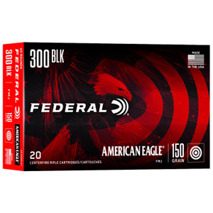 FEDERAL AMERICAN EAGLE 300 BLACKOUT 150 GRAIN FMJ FEDERAL AMERICAN EAGLE 300 BLACKOUT 150 GRAIN FMJ