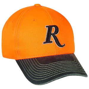 Outdoor Cap Remington Blaze Logo Hat - Blaze/Black - OSFM Outdoor Cap Remington Blaze Logo Hat - Blaze/Black - OSFM