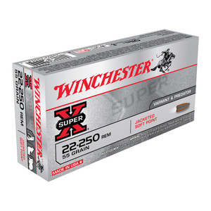Winchester Super X .22-250 Remington Ammunition 20 Rounds, JSP, 55 Grains
