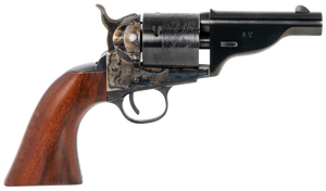 Taylors & Company 550957 The Hickok Open-Top 45 Colt (LC) Caliber with 3.50" Blued Finish Barrel, 6rd Capacity Blued Finish Cylinder, Color Case Hardened Finish Steel Frame & Walnut Army Size Grip    