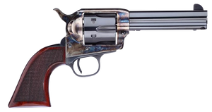 Taylors & Company 556204DE Short Stroke Smoke Wagon  357 Mag 6rd 4.75" Blued Cylinder & Barrel Color Case Hardened Steel Frame Checkered Walnut Navy Size Grip (Taylor Tuned)                           