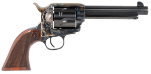 Taylors & Company 550813 Smoke Wagon 45 Colt (LC) Caliber with 5.50" Blued Finish Barrel, 6rd Capacity Blued Finish Cylinder, Color Case Hardened Finish Steel Frame & Checkered Walnut Grip Taylors & Company 550813 Smoke Wagon 45 Colt (LC) Caliber with 5.50" Blued Finish Barrel, 6rd Capacity Blued Finish Cylinder, Color Case Hardened Finish Steel Frame & Checkered Walnut Grip