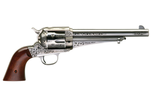 Taylors & Company 550394 1875 Army Outlaw 44-40 Win Caliber with 7.50" Barrel, 6rd Capacity Cylinder, Overall White Engraved Finish Steel & Walnut Grip Taylors & Company 550394 1875 Army Outlaw 44-40 Win Caliber with 7.50" Barrel, 6rd Capacity Cylinder, Overall White Engraved Finish Steel & Walnut Grip
