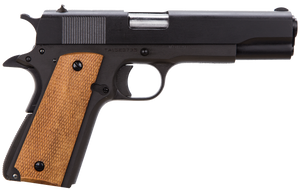 Taylors & Company 230003 1911 45 ACP Caliber with 5" Barrel, 7+1 Capacity, Overall Black Parkerized Finish Steel, Beavertail Frame, Serrated Steel Slide & Checkered Walnut Grip Taylors & Company 230003 1911 45 ACP Caliber with 5" Barrel, 7+1 Capacity, Overall Black Parkerized Finish Steel, Beavertail Frame, Serrated Steel Slide & Checkered Walnut Grip
