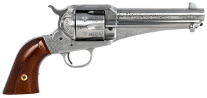 Taylors & Company 550408 1875 Army Outlaw 45 Colt (LC) Caliber with 5.50" Barrel, 6rd Capacity Cylinder, Overall White Engraved Finish Steel & Walnut Grip                                              