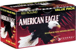 Federal American Eagle .40 S&W Ammunition 100 Rounds 180gr FMJ Federal American Eagle .40 S&W Ammunition 100 Rounds 180gr FMJ