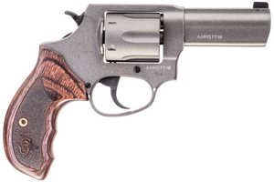 Taurus 28563CNS 856 Defender 38 Special +P Caliber with 3" Barrel, 6rd Capacity Cylinder, Overall Tungsten Gray Cerakote Finish Steel, Altamont Wood Grip & Night Front Sight Taurus 28563CNS 856 Defender 38 Special +P Caliber with 3" Barrel, 6rd Capacity Cylinder, Overall Tungsten Gray Cerakote Finish Steel, Altamont Wood Grip & Night Front Sight