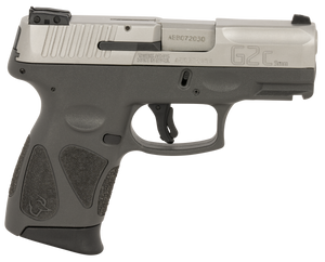 Taurus 1G2C93912G G2C  Compact Frame 9mm Luger 12+1 3.26" Matte Stainless Steel Barrel, Matte Serrated Stainless Steel Slide, Gray Polymer Frame w/Picatinny Rail & Polymer Grip, Right Hand             Taurus 1G2C93912G G2C  Compact Frame 9mm Luger 12+1 3.26" Matte Stainless Steel Barrel, Matte Serrated Stainless Steel Slide, Gray Polymer Frame w/Picatinny Rail & Polymer Grip, Right Hand