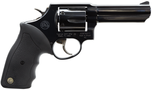 Taurus 2820041 82  38 Special +P 6 Shot 4" Barrel, Overall Matte Black Oxide Finish Steel, Finger Grooved Black Rubber Grip, Fixed Sights                                                               