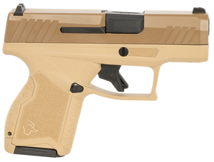 Taurus 1GX4M931ET GX4  Micro-Compact 9mm Luger 11+1 3.06" Black Barrel, Tan Cerakote Serrated Slide, Coyote Tan Stainless Steel Frame                                                                    Taurus 1GX4M931ET GX4  Micro-Compact 9mm Luger 11+1 3.06" Black Barrel, Tan Cerakote Serrated Slide, Coyote Tan Stainless Steel Frame