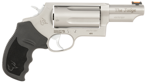Taurus 24410P39T Judge T.O.R.O. Compact Frame 45 Colt (Long Colt)/410 Gauge 5rd 3" Matte Stainless Steel Barrel, Cylinder & Frame, Black Rubber Grip, Transfer Bar Safety, Exposed Hammer, Optics Ready 
