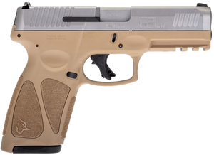 Taurus 1G3B949T G3  Full Size Frame 9mm Luger 15+1/17+1 4" Matte Stainless Steel Barrel, Matte Serrated Stainless Steel Slide, Tan Polymer Frame w/Picatinny Rail, Tan Polymer Grip, Right Hand         