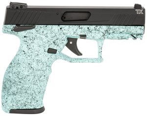 Taurus 1TX22141SP4 TX22  Full Size Full Size 22 LR 16+1 4" Black Steel thredaded Barrel, Black Hard Coat Anodized Serrated Slide, Cyan Polymer Frame w/Picatinny Rail                                   