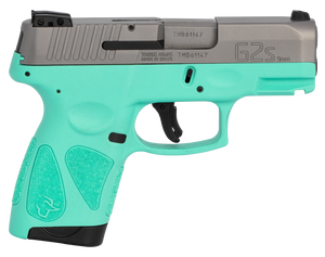 Taurus 1G2S939C G2S Compact Frame 9mm Luger 7+1 3.26" Matte Stainless Steel Barrel, Matte Serrated Stainless Steel Slide, Cyan Polymer Frame w/Picatinny Rail & Polymer Grip, Right Hand Taurus 1G2S939C G2S Compact Frame 9mm Luger 7+1 3.26" Matte Stainless Steel Barrel, Matte Serrated Stainless Steel Slide, Cyan Polymer Frame w/Picatinny Rail & Polymer Grip, Right Hand