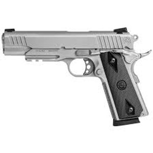 Taurus 1191109SS1 1911 45 ACP 8+1 5" Barrel, Overall Matte Stainless Steel Finish, Picatinny Rail/Beavertail Frame, Serrated Slide & Checkered Polymer Grip Includes 2 Mags Taurus 1191109SS1 1911 45 ACP 8+1 5" Barrel, Overall Matte Stainless Steel Finish, Picatinny Rail/Beavertail Frame, Serrated Slide & Checkered Polymer Grip Includes 2 Mags