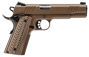 Bersa B19117050DEHB B1911  45 ACP 8+1 5" Stainless Steel Barrel, Flat Dark Earth Serrated Slide, Flat Dark Earth Stainless Steel Frame w/Beavertail, FDE VZ Grip                                        