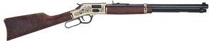 Henry H006GMD Side Gate Deluxe 357 Mag/38 Special 10+1 20" Blued Octagon Barrel, Engraved Polished Brass Rec, Semi-Fancy American Walnut Stock, Adj. Sight Henry H006GMD Side Gate Deluxe 357 Mag/38 Special 10+1 20" Blued Octagon Barrel, Engraved Polished Brass Rec, Semi-Fancy American Walnut Stock, Adj. Sight
