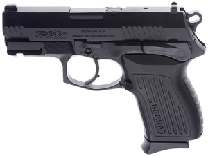 Bersa TPR9CM TPRC  Compact Frame 9mm Luger 13+1, 3.25" Black Manual Barrel, Matte Black Serrated Steel Slide & Aluminum Frame, Ambidextrous                                                             