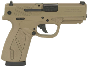 Bersa BP9FDECC BPCC  Sub-Compact Frame 9mm Luger 8+1 3.30" Black Steel Barrel, Flat Dark Earth Serrated Steel Slide & Polymer Frame w/Picatinny Rail                                                    