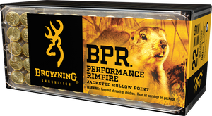 Browning Ammo B195122050 BPR Performance Rimfire  22WMR 40gr Jacket Hollow Point 50 Per Box/20 Case                                                                                                      Browning Ammo B195122050 BPR Performance Rimfire  22WMR 40gr Jacket Hollow Point 50 Per Box/20 Case
