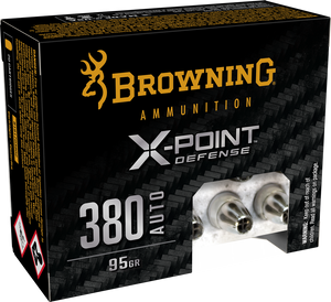 Browning Ammo B191703802 X-Point 380ACP 95gr Jacketed Hollow Point 20 Per Box/10 Case Browning Ammo B191703802 X-Point 380ACP 95gr Jacketed Hollow Point 20 Per Box/10 Case