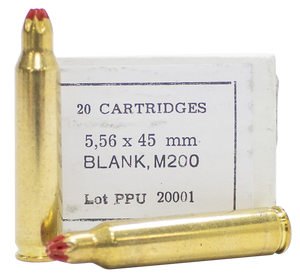 PPU PPB556 Blank Ammo  5.56x45mmNATO 20 Per Box/100 Case                                                                                                                                                