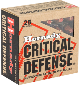 Hornady 90250 Critical Defense  9mmLuger 115gr Hornady Flex Tip eXpanding 25 Per Box/10 Case                                                                                                            
