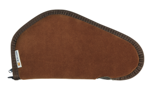 Heritage Cases 8611 Handgun Case Brown Suede w/Black Trim, Faux Sherpa Lining & Foam Padding, Lockable Zippers 11" L Heritage Cases 8611 Handgun Case Brown Suede w/Black Trim, Faux Sherpa Lining & Foam Padding, Lockable Zippers 11" L