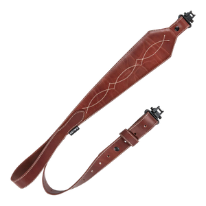 Heritage Cases 8508 Western Scallop  Rifle Sling w/Swivels, Brown Leather, Adjustable Length  28" to 35", 3" Wide                                                                                        Heritage Cases 8508 Western Scallop  Rifle Sling w/Swivels, Brown Leather, Adjustable Length  28" to 35", 3" Wide