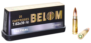 BELOM Ammo BELOM762 Tactical 7.62x39mm 123gr Full Metal Jacket 20 Per Box/24 Case BELOM Ammo BELOM762 Tactical 7.62x39mm 123gr Full Metal Jacket 20 Per Box/24 Case