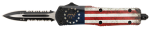 Templar Knife SBRF431 Betsy Ross Flag  Small OTF Dagger Plain                                                                                                                                           