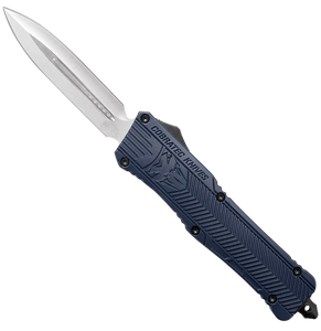 CobraTec Knives LNYCTK1DAGNS CTK-1  Large 3.75" OTF Dagger Plain D2 Steel Blade/NYPD Blue Aluminum Handle Features Glass Breaker Includes Pocket Clip                                                    CobraTec Knives LNYCTK1DAGNS CTK-1  Large 3.75" OTF Dagger Plain D2 Steel Blade/NYPD Blue Aluminum Handle Features Glass Breaker Includes Pocket Clip
