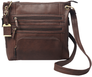 Bulldog BDP039 Cross Body Purse w/Holster Brown Leather Most Sm Pistols & Revolvers Ambidextrous Hand Bulldog BDP039 Cross Body Purse w/Holster Brown Leather Most Sm Pistols & Revolvers Ambidextrous Hand