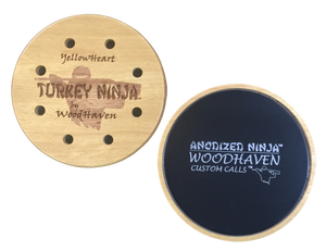 Woodhaven WH086 Anodized Ninja  Friction Call Attracts Turkeys Black/Natural Aluminum/Wood                                                                                                              