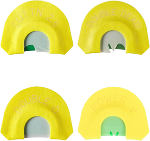 HS Strut STR05930 Premium Flex 4 Diaphragm Call Attracts Turkey Species Yellow Contains 4 Calls                                                                                                         