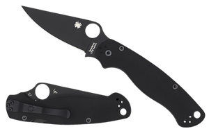 Spyderco C81GPBK2 Para Military 2  3.42" Folding Plain Black DLC CPM S45VN SS Blade/Black Textured G10 Handle Includes Pocket Clip                                                                       Spyderco C81GPBK2 Para Military 2  3.42" Folding Plain Black DLC CPM S45VN SS Blade/Black Textured G10 Handle Includes Pocket Clip